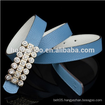 Ocean blue Bling Rhinestone lady's belt sweet women's skinny jeans belt dress decoration belt gift primark